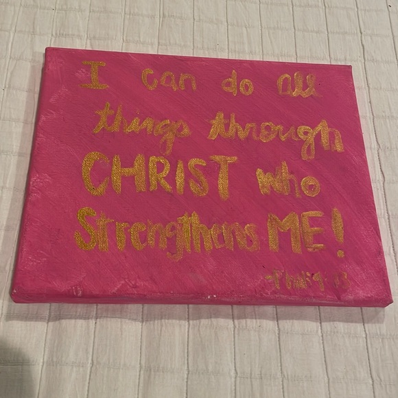 I can do all things through Christ, who strengthens me Phil 4:13 painting decor - Picture 2 of 3